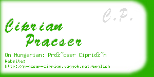 ciprian pracser business card
